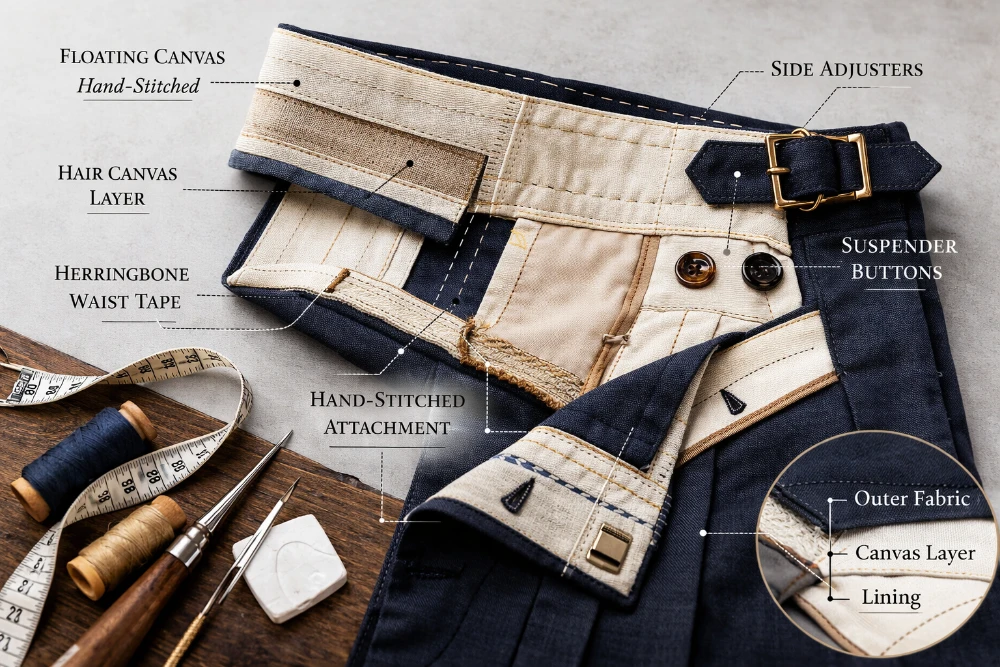 Anatomy of a Bespoke Suit Trouser Construction Details Trouser