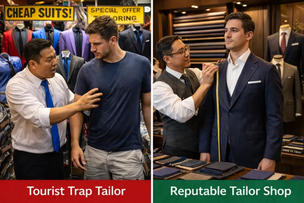 Buy a Suit in Bangkok scams versus quality
